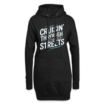 Skater Life: Downhill Longboarding Und Street - Hoodie-Kleid - Schwarz - Vorne