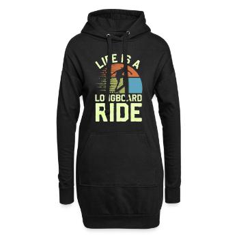 Skater Life: Downhill Longboarding Und Street - Hoodie-Kleid - Schwarz - Vorne
