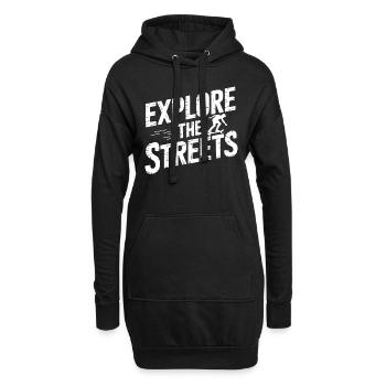 Skater Life: Downhill Longboarding Und Street - Hoodie-Kleid - Schwarz - Vorne