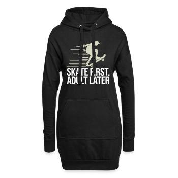 Skater Life: Downhill Longboarding Und Street - Hoodie-Kleid - Schwarz - Vorne