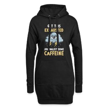 Épuisement et épuisement professionnel chez les personnes surmenées - Sweat-shirt à capuche long Femme - noir - Devant