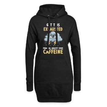 Épuisement et épuisement professionnel chez les analystes financiers - Sweat-shirt à capuche long Femme - noir - Devant