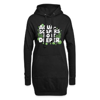 Aquascaping Enthusiast Underwater Gardening - Hoodie-Kleid - Schwarz - Vorne