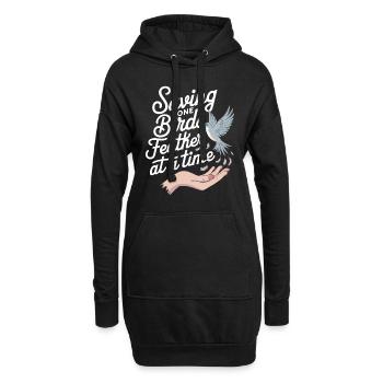Passionné par le sauvetage des oiseaux et la faune sauvage - Sweat-shirt à capuche long Femme - noir - Devant