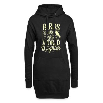 Passionné par le sauvetage des oiseaux et la faune sauvage - Sweat-shirt à capuche long Femme - noir - Devant