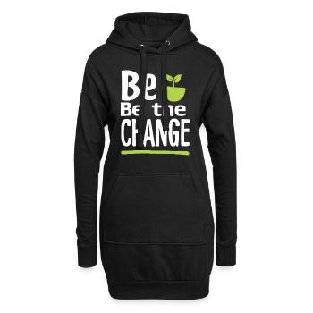 Harness Positivity And Mental Well-Being Through - Hoodie-Kleid - Schwarz - Vorne