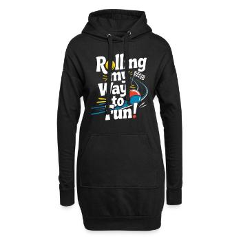 Des aventures palpitantes de courses de billes pour les passionnés - Sweat-shirt à capuche long Femme - noir - Devant