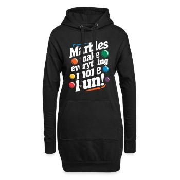 Des aventures palpitantes de courses de billes pour les passionnés - Sweat-shirt à capuche long Femme - noir - Devant