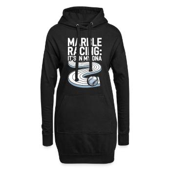 Des aventures palpitantes de courses de billes pour les passionnés - Sweat-shirt à capuche long Femme - noir - Devant