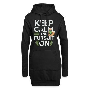 Furry Fandom Enthusiast Cosplay Fun and Fursuiting - Hoodie-Kleid - Schwarz - Vorne