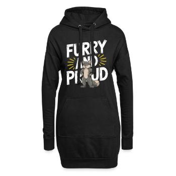 Furry Fandom Enthousiaste Cosplay Fun et Fursuiting - Sweat-shirt à capuche long Femme - noir - Devant