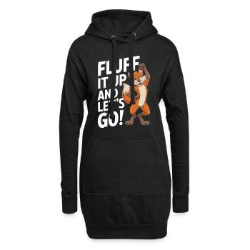 Furry Fandom Enthusiast Cosplay Fun and Fursuiting - Hoodie-Kleid - Schwarz - Vorne