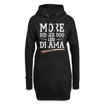Didgeridoo Player Embracing Aboriginal Instrument - Hoodie-Kleid - Schwarz - Vorne