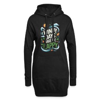 Observateur de tempêtes et météorologue amateur de météo - Sweat-shirt à capuche long Femme - noir - Devant