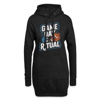 Touchdown Zeit Für Football Fans und - Hoodie-Kleid - Schwarz - Vorne