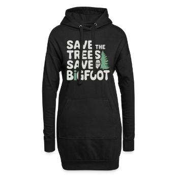 Bigfoot croyant Sasquatch Cryptide Créature de la forêt - Sweat-shirt à capuche long Femme - noir - Devant