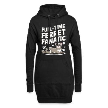 Propriétaire de furet, Amateur de furets, Bonbons - Sweat-shirt à capuche long Femme - noir - Devant