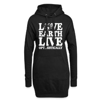 Optimisme climatique, Jour de la Terre, Durabilité - Sweat-shirt à capuche long Femme - noir - Devant