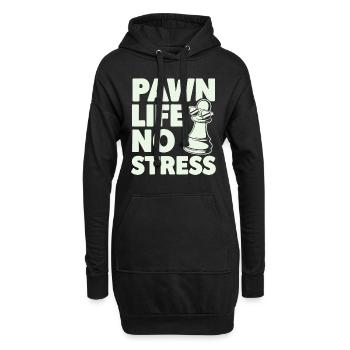 Schach-humor-liebhaber Lustige Schachmatt- Und - Hoodie-Kleid - Schwarz - Vorne