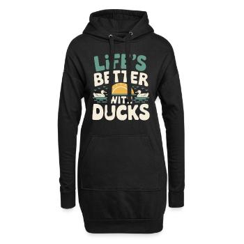 propriétaires de canards domestiques, amoureux des canards, - Sweat-shirt à capuche long Femme - noir - Devant