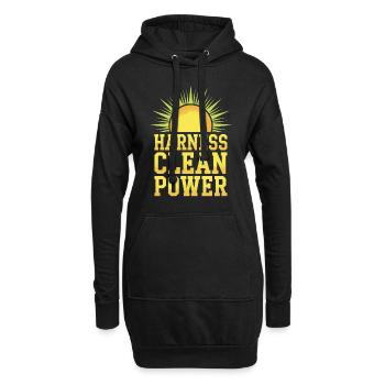 Solar Power Renewable Energy Sustainable Living - Hoodie-Kleid - Schwarz - Vorne