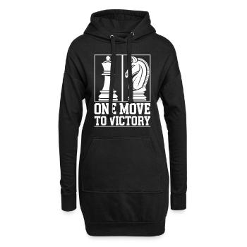 Chess Revival Movement Chess Lover Strategic - Hoodie-Kleid - Schwarz - Vorne