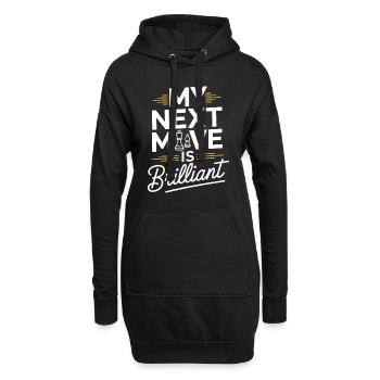 Chess Revival Movement Chess Lover Strategic - Hoodie-Kleid - Schwarz - Vorne