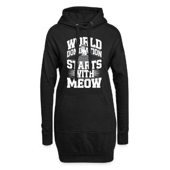 Katzenliebhaber, Dunkler Humor, Frecher, - Hoodie-Kleid - Schwarz - Vorne