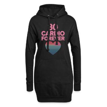 Amateurs de fitness des années 80 Entraînement rétro et - Sweat-shirt à capuche long Femme - noir - Devant