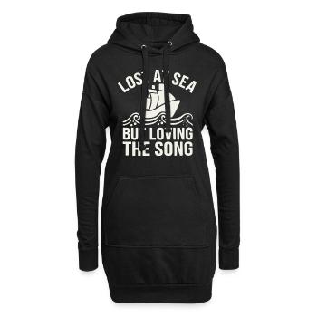 Marins Chant Chantant Aventures sur le navire - Sweat-shirt à capuche long Femme - noir - Devant