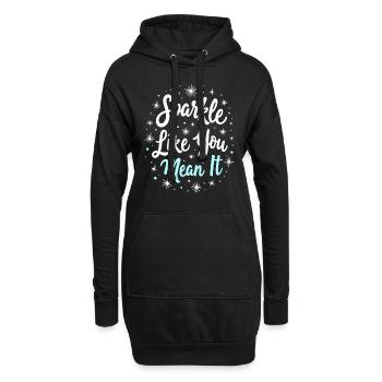 Frühjahrsputz-enthusiasten, Neuanfang Und - Hoodie-Kleid - Schwarz - Vorne
