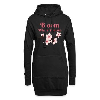 Kirschblüten-enthusiast Sakura Lovers Springtime - Hoodie-Kleid - Schwarz - Vorne