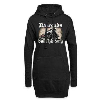 Railfan Passionné de train Amoureux des locomotives - Sweat-shirt à capuche long Femme - noir - Devant