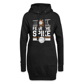 Joueur De Volley-ball Et Fan Spike Service - Sweat-shirt à capuche long Femme - noir - Devant