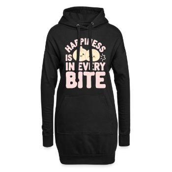 Dim-sum-liebhaber Chinesischer Küche Und Knödel - Hoodie-Kleid - Schwarz - Vorne