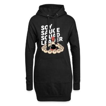 Dim-sum-liebhaber Chinesischer Küche Und Knödel - Hoodie-Kleid - Schwarz - Vorne
