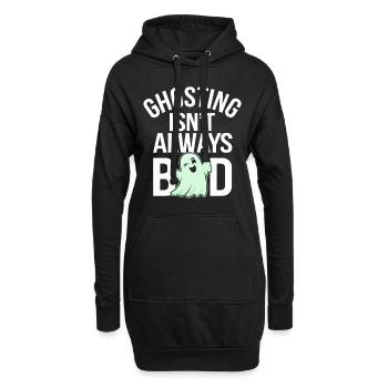 Paranormal Komödie Lustig Geist Humor Unbeschwert - Hoodie-Kleid - Schwarz - Vorne