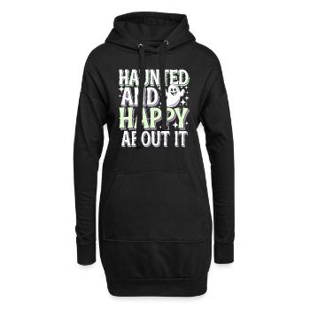 Paranormal Komödie Lustig Geist Humor Unbeschwert - Hoodie-Kleid - Schwarz - Vorne