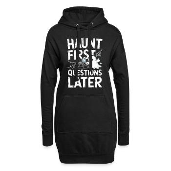 Paranormal Komödie Lustig Geist Humor Unbeschwert - Hoodie-Kleid - Schwarz - Vorne