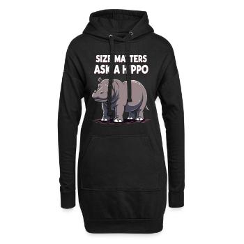 Humour hippopotame, citations sarcastiques, drôle - Sweat-shirt à capuche long Femme - noir - Devant