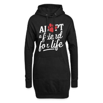 Freiwillige Tierrettung Animal Shelter Heroes - Hoodie-Kleid - Schwarz - Vorne