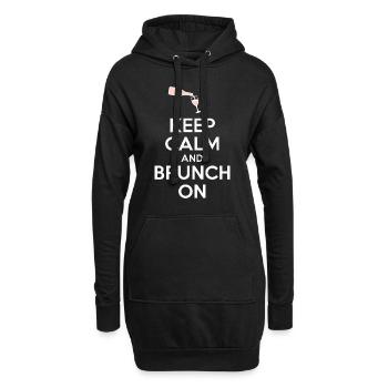 Brunch Kultur Bodenlos Mimosen Liebhaber - Hoodie-Kleid - Schwarz - Vorne