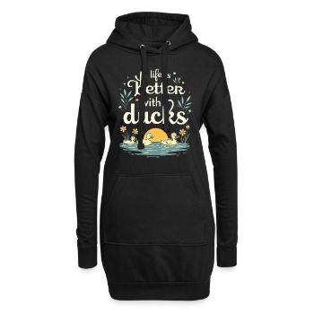 Nutztier-enten-enthusiasten Hinterhof-enten - Hoodie-Kleid - Schwarz - Vorne