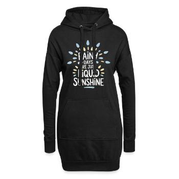 Skurrile Wettermuster, Skurrile Wolken, Lustig - Hoodie-Kleid - Schwarz - Vorne