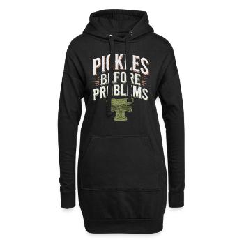 Pickle Lovers Humor Dill-ightful Jokes Funny Food - Hoodie-Kleid - Schwarz - Vorne