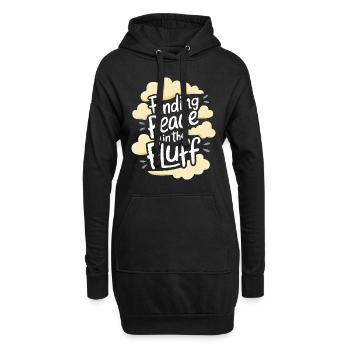 Wolkenblick, Entspannender Himmel, Verträumte - Hoodie-Kleid - Schwarz - Vorne