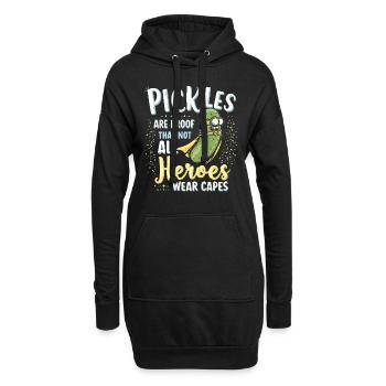 Amateurs de cornichons Humour Blagues dill-ightful Nourriture drôle - Sweat-shirt à capuche long Femme - noir - Devant
