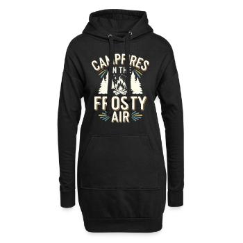 Campeur d’hiver Camping sur neige Aventure - Sweat-shirt à capuche long Femme - noir - Devant