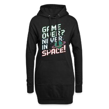 Spieler Mit Weltraumthemen Cosmic Gaming Sci-fi - Hoodie-Kleid - Schwarz - Vorne