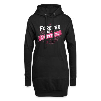 Grunge Saint-Valentin Sombre Romance Amour énervé - Sweat-shirt à capuche long Femme - noir - Devant
